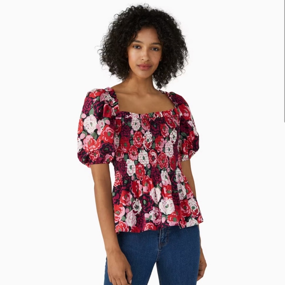 Kate Spade Floral Peplum Top - Picture 4 of 5
